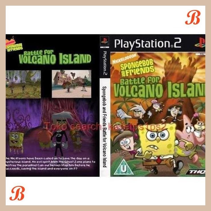 | KSP | SPONGEBOB BATTLE FOR VOLCANO ISLAND KASET PS2 - GAME PS2 - CD PS2