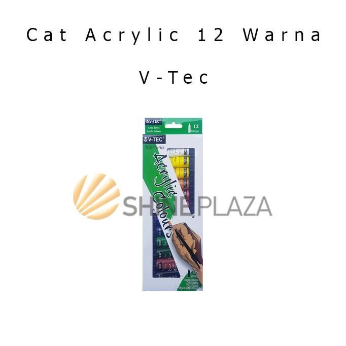 

Best! Cat Acrylic V-Tec 12 Warna - Cat Akrilik Set VT-812A !!