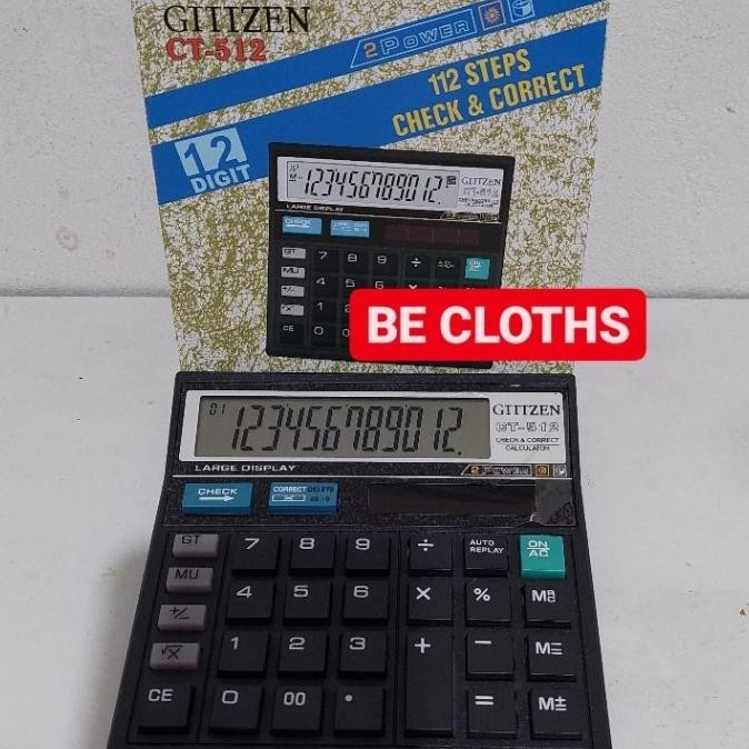 

Berkualitas Cithzen CT-512 Kalkulator seperti Citizen CT-512 Check Correct