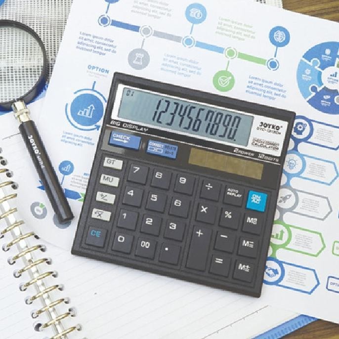 

Kekinian - Joyko Calculator 12 Digits / Kalkulator DTC-1313CH ,.