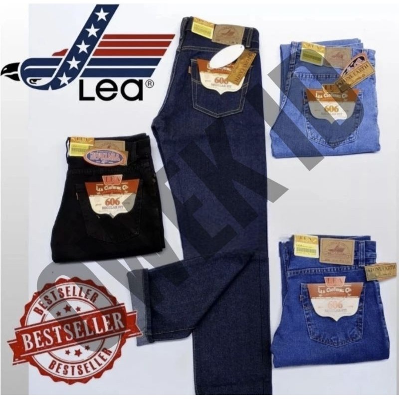 Celana Jeans Pria Reguler Lea 606 Original
