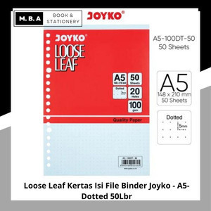 

Loose Leaf Kertas Isi File Binder Joyko - A5-Dotted 50Lbr