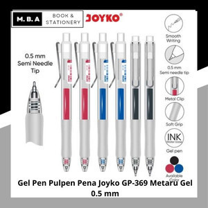 

Gel Pen Pulpen Pena Joyko GP-369 Metaru Gel 0.5 mm - Hitam