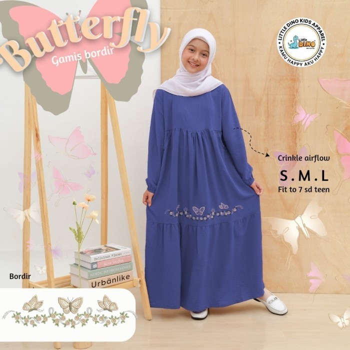 Baju Gamis Anak Perempuan Remaja Umur 7-12 Tahun By Little Dino -18f