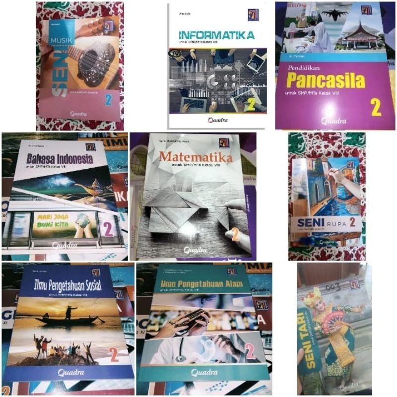 Buku Paket Lengkap Penerbit Quadra Kelas 8 SMP Kurikulum Merdeka