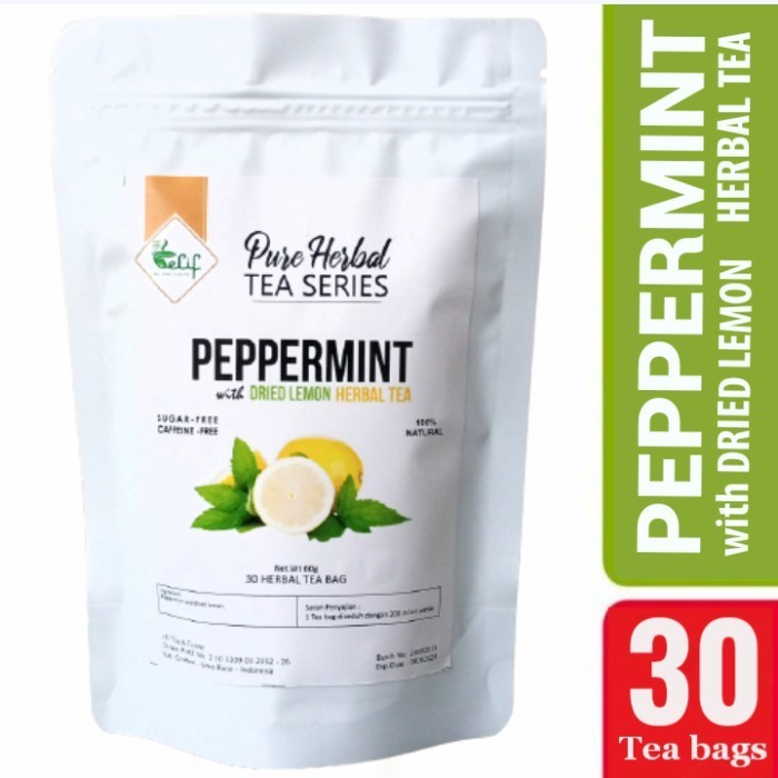 

Peppermint Lemon Tea : Peppermint With Dried Lemon Fruit (30 Tea Bag)