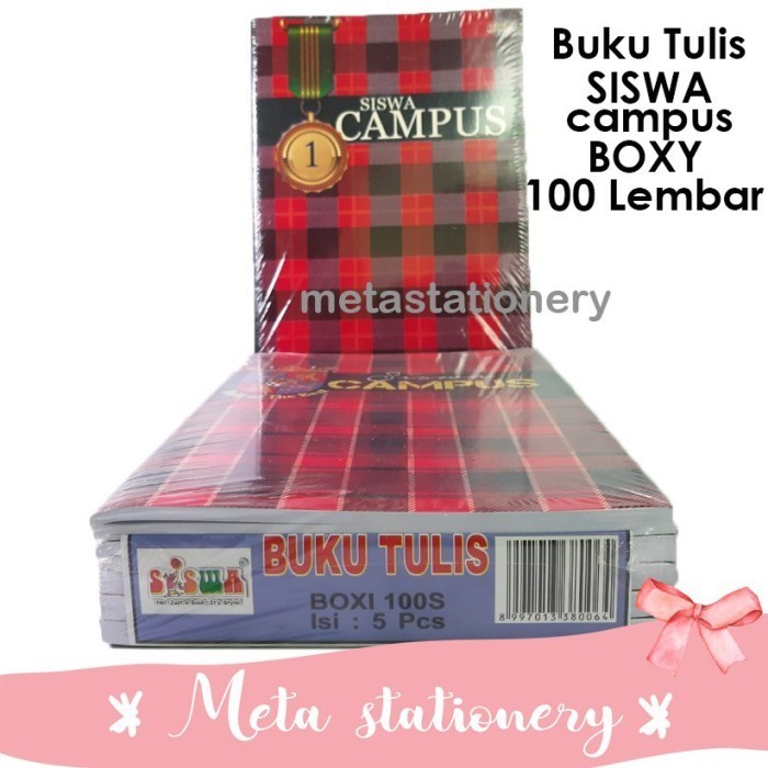 

Hari Ini (Ar1) Buku Tulis Siswa Campus / Boxy 100 Lembar ( 1 Pack ) âœ” Trendi