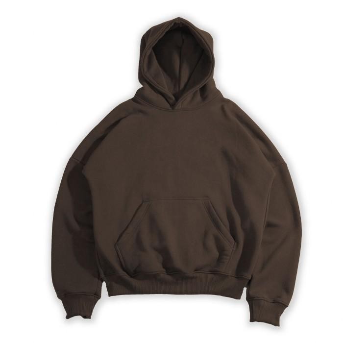 OVERSIZED BOXY HOODIE BROWN