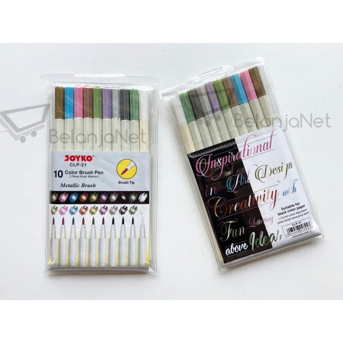 

Color Brush Pen Joyko 10 Metaliic Color Warna Metalik CLP-21 TERMURAH