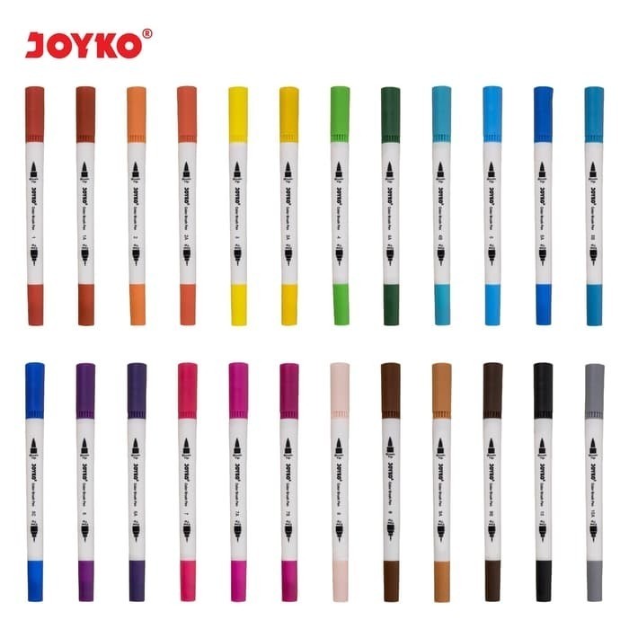 

Joyko Color Brush Pen Pena Kuas Spidol kuas 24 Warna Joyko CLP-07 24W DISKON