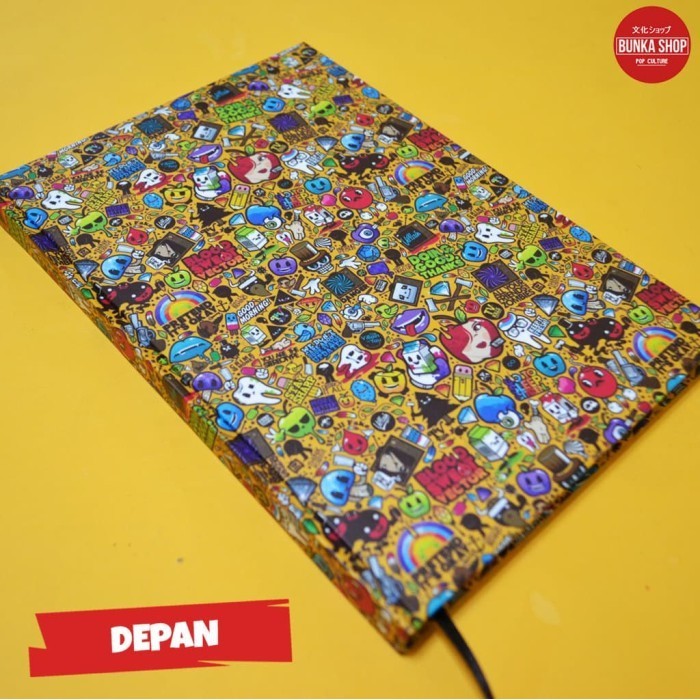 

Unik Note Book Hardcover Orange Doodle A5 Limited