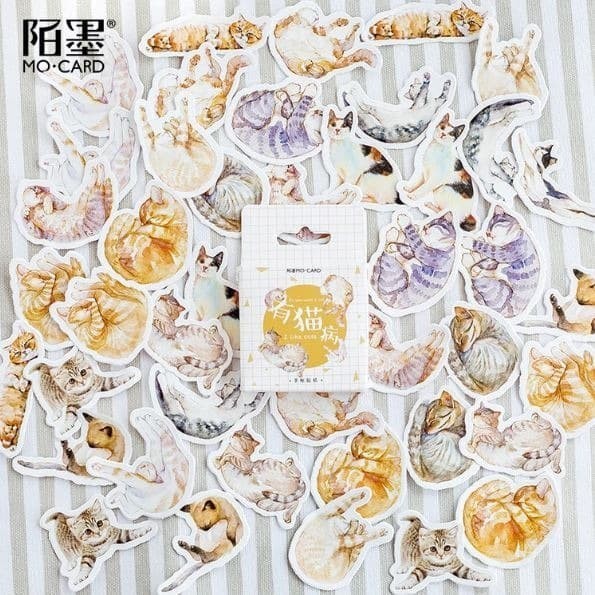 

Gaya Stiker Sticker Kucing Cat Lucu Dekorasi Buku Diary Notes Memo Case Hp Berkualitas
