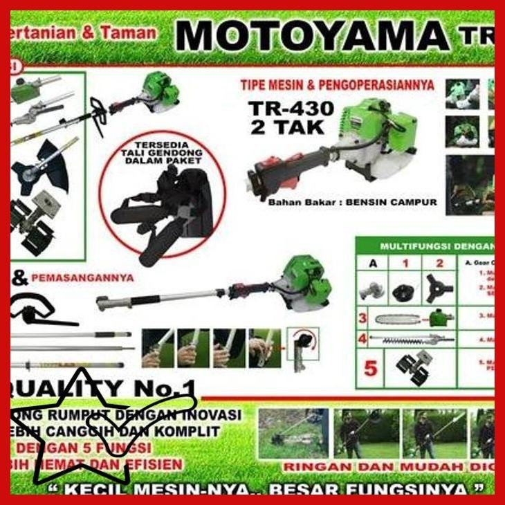 [SKBL] MESIN POTONG RUMPUT MOTOYAMA TR 430 DENGAN 5