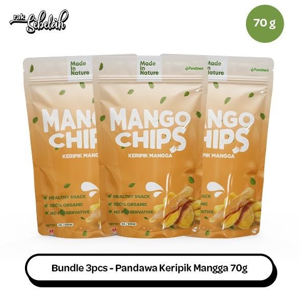 

Bundle 3pcs - Pandawa Keripik Buah Mangga 70g Dried Mango Fruit Chips