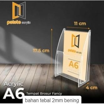 

sto Akrilik / Brochure Holder Acrylic/Tempat Brosur Akrilik - A6 - 3mm