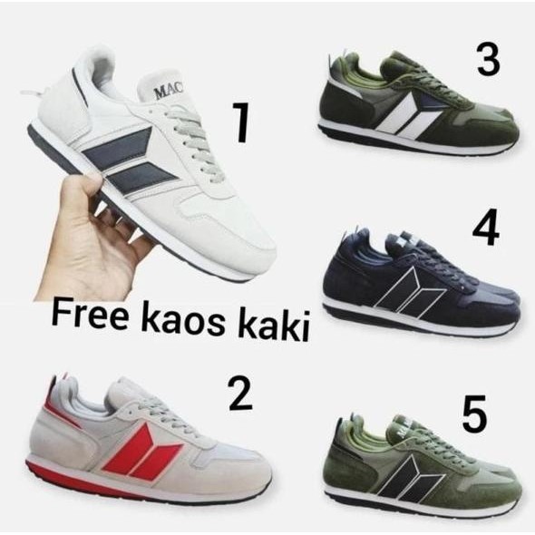 Sneakers Macbeth Size 39 - 43 Sepatu Pria Navy Army Abu Kuning Hitam Useesingle