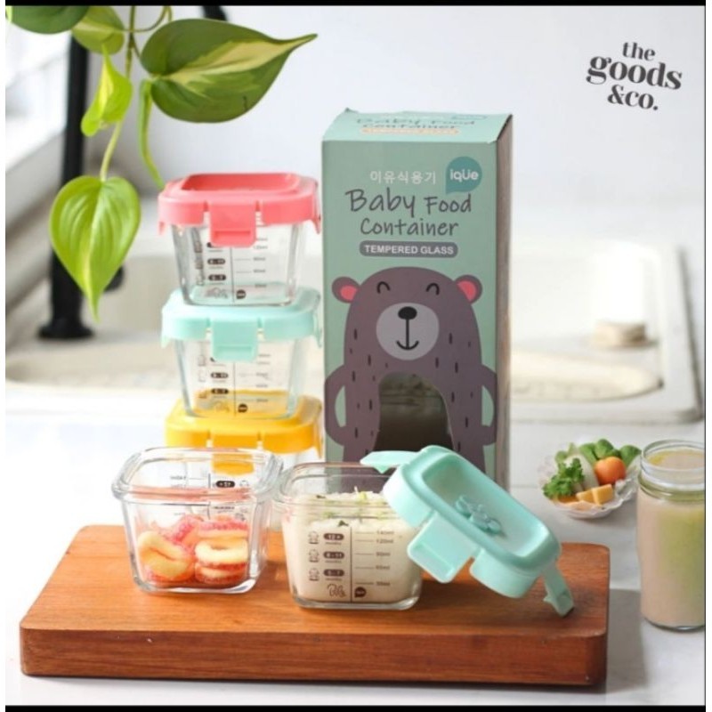 Baby food container kaca