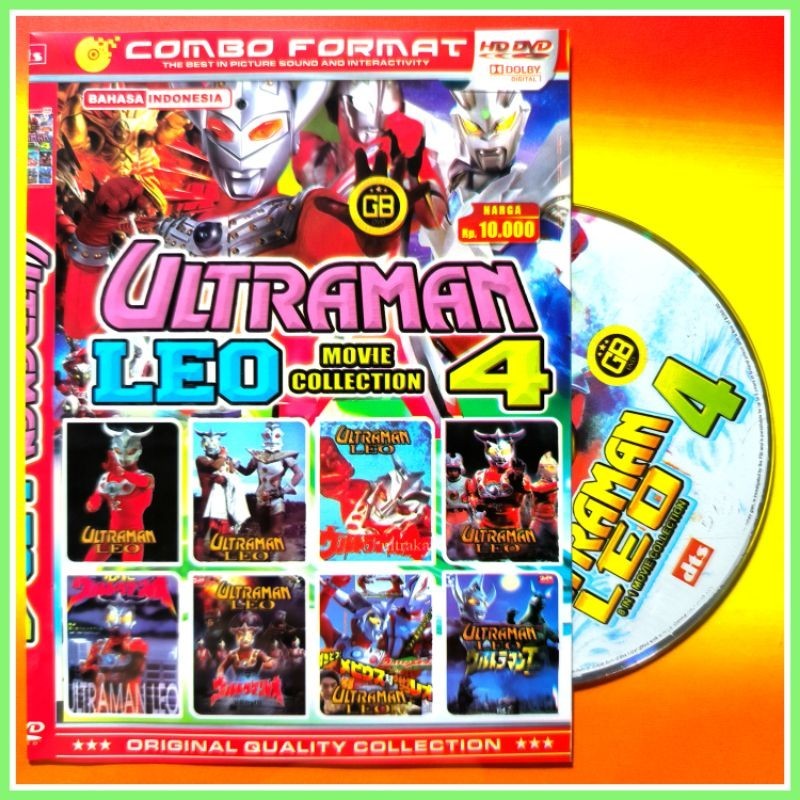 Kaset Film Kartun Anak Koleksi Ultraman Leo Vol. 4 Terbaru Teks Indonesia 8in1