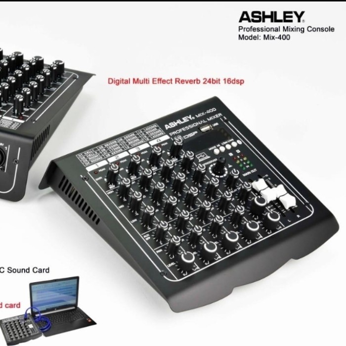 New Produk Terbaru Mixer Ashley 4 Channel Mix-400 Baru