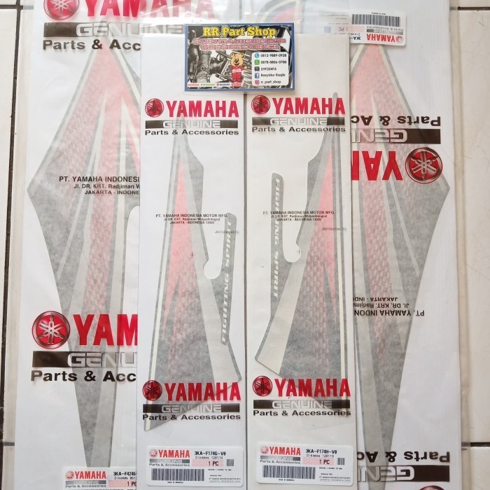 List Striping Set Komplit Merah Rx King 2003-2004 Original Yamaha New