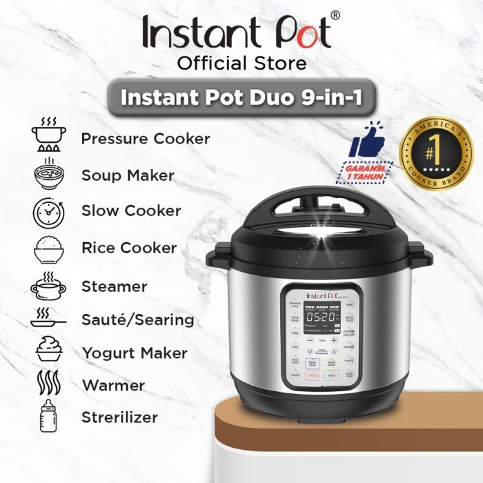 Instant Pot Pressure Cooker Duo Plus 9 in 1 6-Qt D60PLUSSP