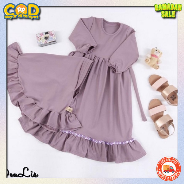 Baju Gamis Anak Perempuan Terbaru Pakaian Dress Muslim Syari Baju Ngaji Umur 1 2 3 4 5 6 7 8 Tahun G