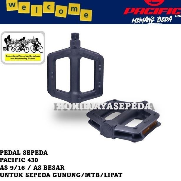 PEDAL PACIFIC  GOWESAN SEPEDA MTB/BMX PVC warna hitam dengan pelor