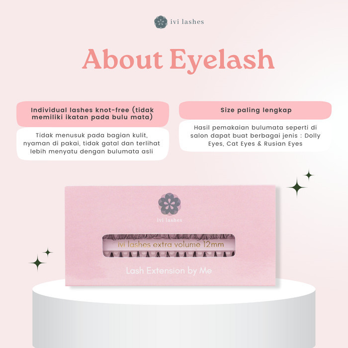 

[Ivi Medium] 2 Box Eyelash + 1 Lem Gemma (Tahan 2 - 4 Minggu)