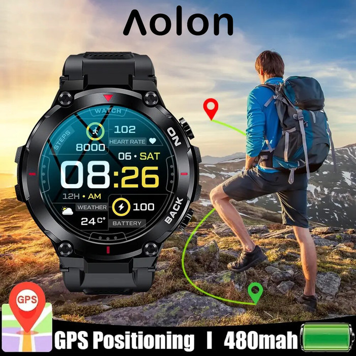 Aolon Smartwatch Gps Fitness Traer Ip68 Waterproof Watch Swim