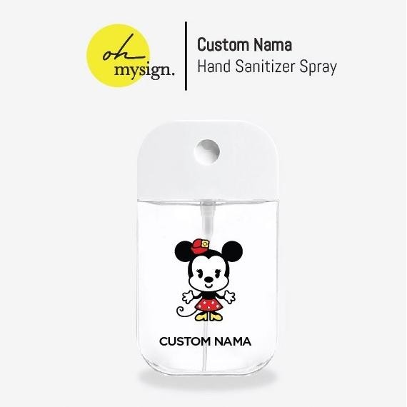 Custom Nama Pocket Hand Sanitizer Spray Botol Bottle 45 ML - Minnie