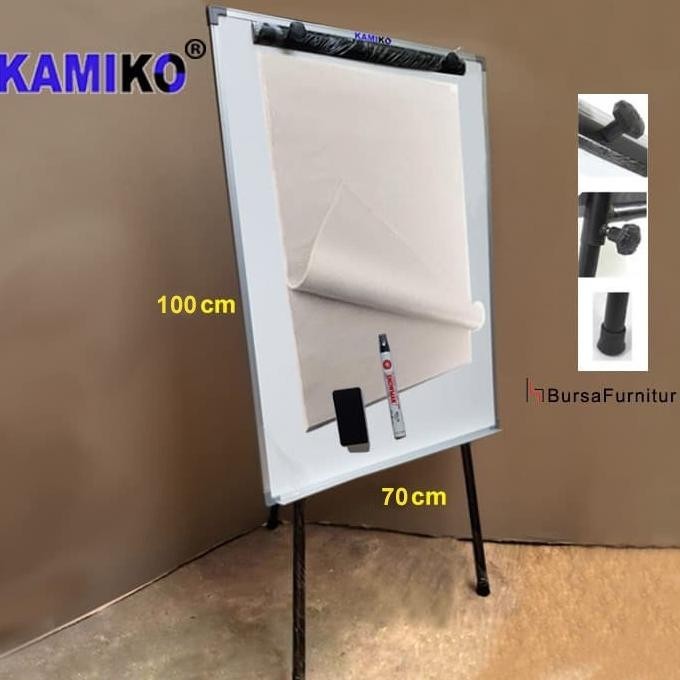 

Flipchart Kamiko Ukuran 70 Cm X 100 Cm Spidol Hapusan Kertas