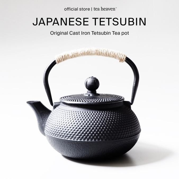 Teko Teh Jepang Tetsubin Premium Besi Hitam Japanese Teapot Cast Iron