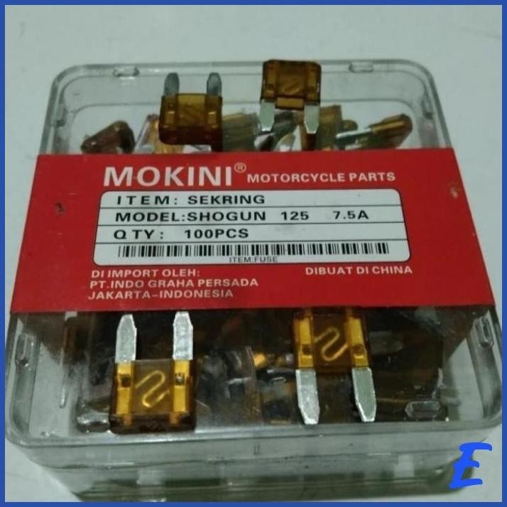 |ZFA | 100 PCS SEKRING TANCAP KECIL,MINI 7,5 AMPERE UNTUK MOTOR /MOBIL