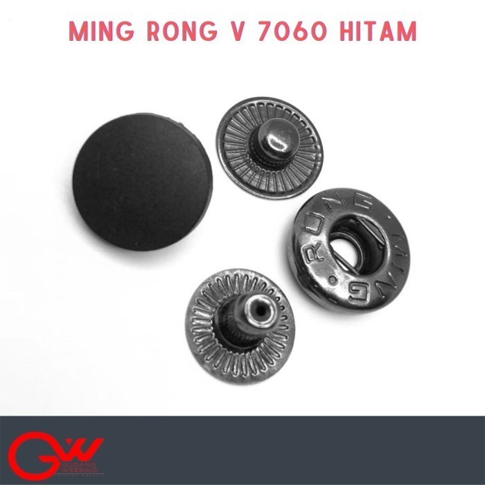 Terlaris Cetet Besi / Cetet 15Mm / Kancing Besi / Mingrong V 7060 Hitam Pack Promo Terbaru