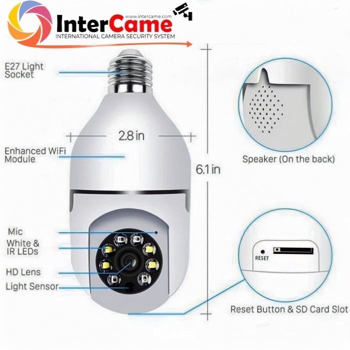 Promo Camera Wifi CCTV Lampu Rotator V380 Pro 1080P