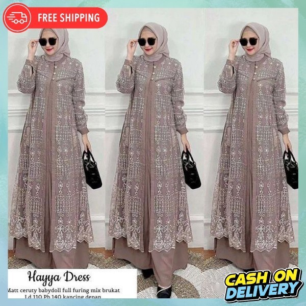 Gammis Fashion Wanita Gsmis Jumbo Ibuibu Jubah Pakaian Lebaran2024 Games Brokat Kekinian Bju Brukatt