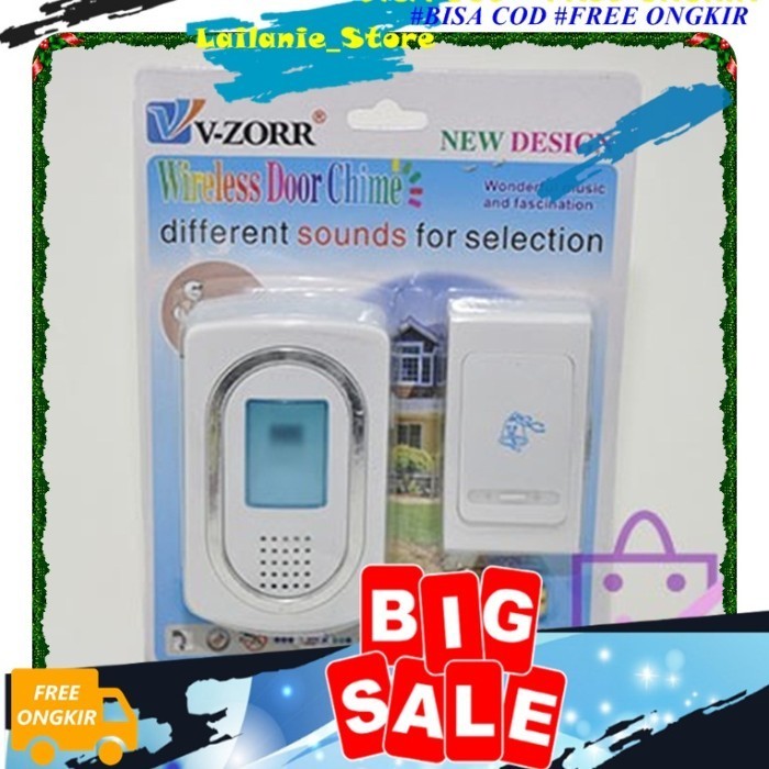 Flash Sale Bel Wireless Wateroof Listrik Bel Pintu Tanpa Kabel Tanpa Baterai