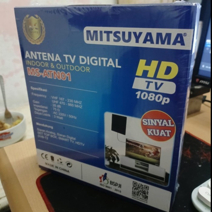 MS-ATN01 ANTENA BISA 2 TV DIGITAL MITSUYAMA + KABEL INDOOR OUTDOOR TERBAIK