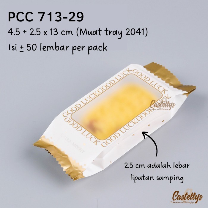 

{{{{}}] Plastik Cookies PCC 713-29 Kue Kering Nastar Nougat Gold Imlek Natal
