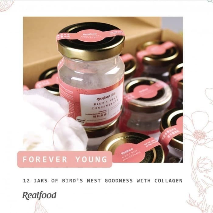 

Realfood Forever Young Bird Nest Collagen Isi 12 - Sarang Burung Walet