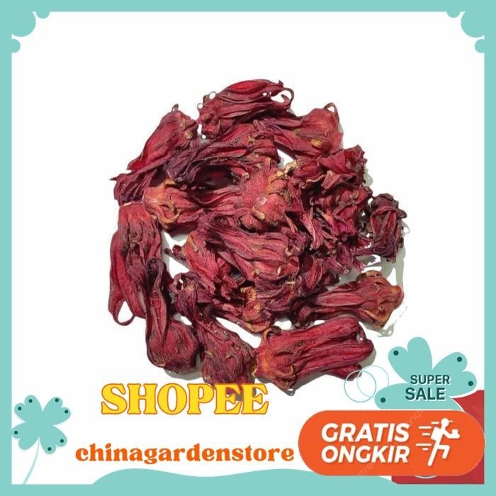 

RED WHOLE ROSELLE FLOWER TEA / TEH BUNGA ROSELLA MERAH 100 GRAM BEST SELLER