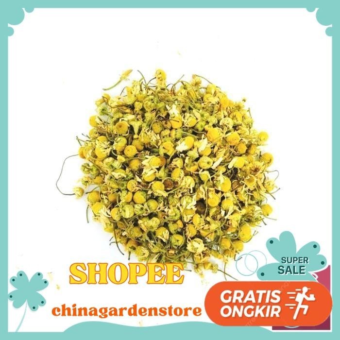 

CHAMOMILE FLOWER TEA / TEH BUNGA CHAMOMILE BULK 200 GRAM TERJAMIN BEST