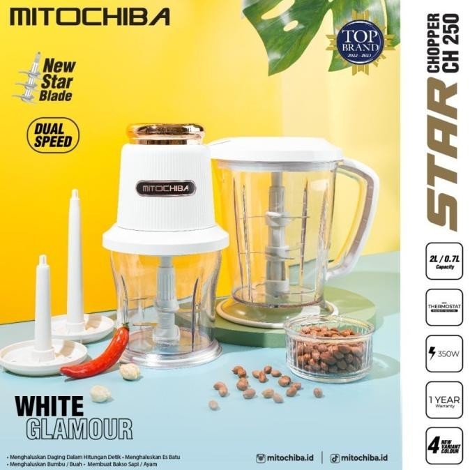 Mitochiba Ch 250 Food Chopper Blender Bumbu Dan Daging 9 Mata Pisau