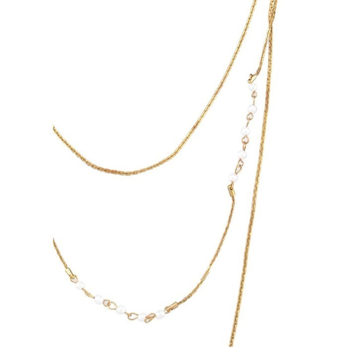 1901 Hijab Kalung Layer Lapis Emas Terbaik