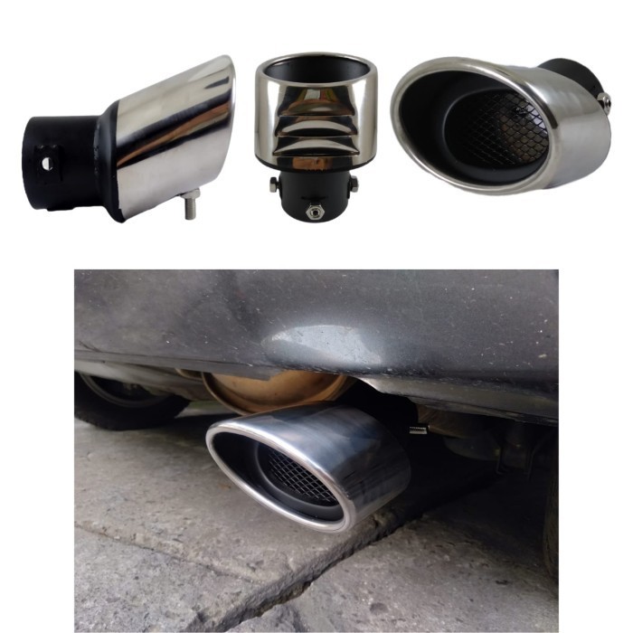 Muffler Mufler Racing Buntut Knalpot Corong Kenalpot Mobil 3 Baut