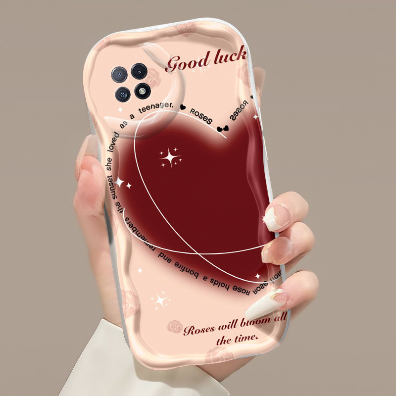 Casing Hp OPPO A73 5G OPPO A72 5G OPPO A53 5G Case pelindung silikon pola cinta Softcase keberuntung