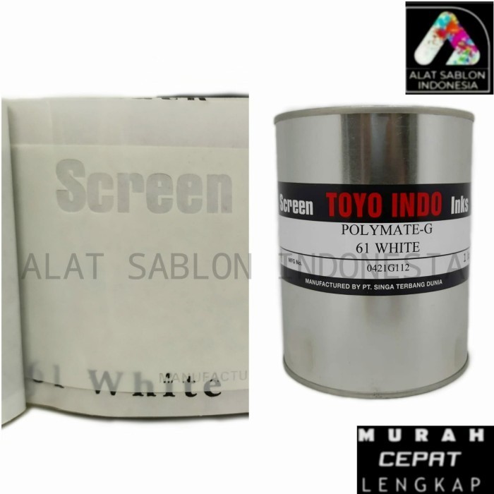 

Ready TINTA TOYO POLYMATE WHITE G61 PUTIH TINTA SABLON PLASTIK 1kg