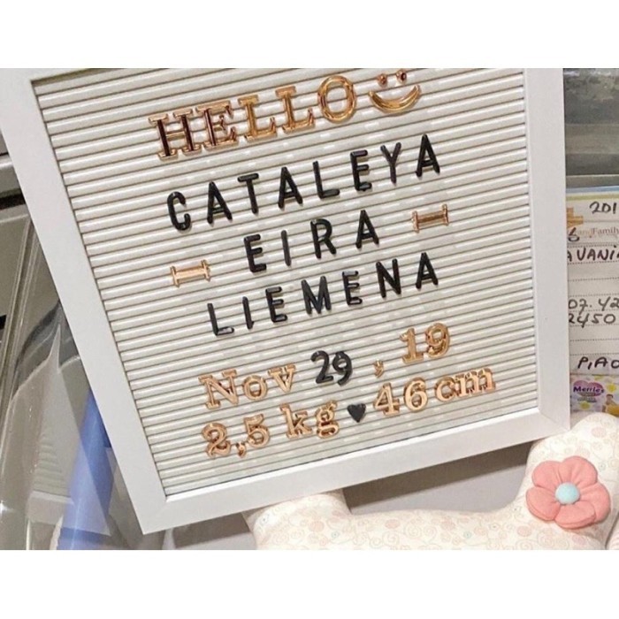 

Ready white frame letter board