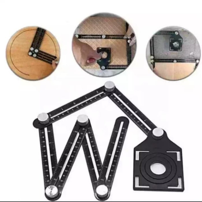 

Ready penggaris 6 sudut DIY / penggaris sudut keramik / hole locator
