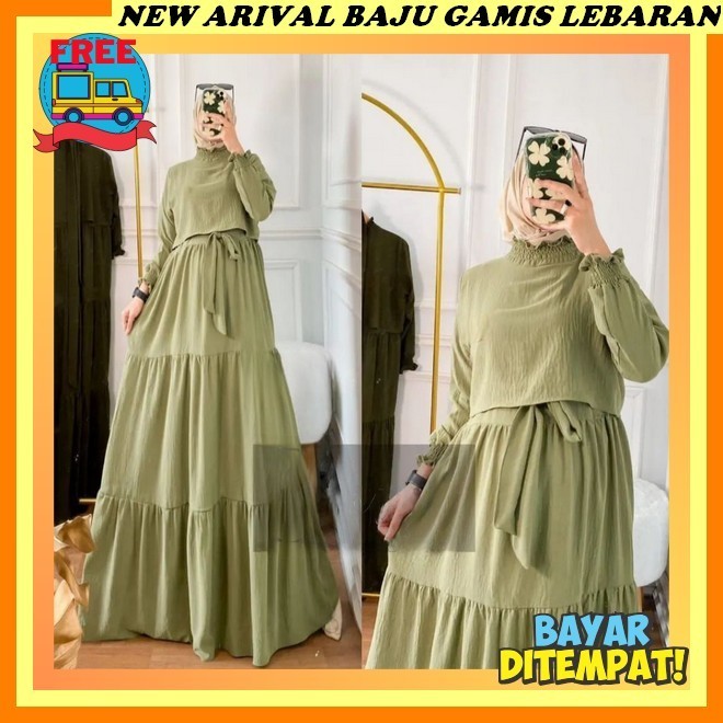Gamis Mizan & Aghnia Couple Gamis Set Koko ( Couple Series ) Dress Soft Shakila Import Mix Ceruty Pr
